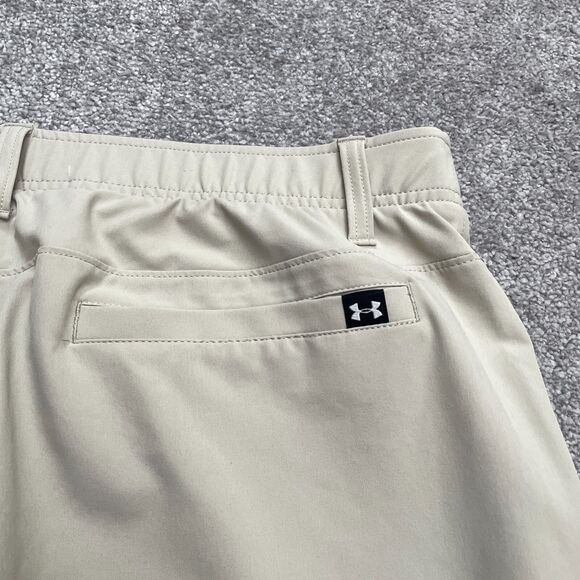 Under Armour Khaki Golf Pants Men 38x32 Beige Straight Leg Stretch Preppy Casual - Picture 4 of 15